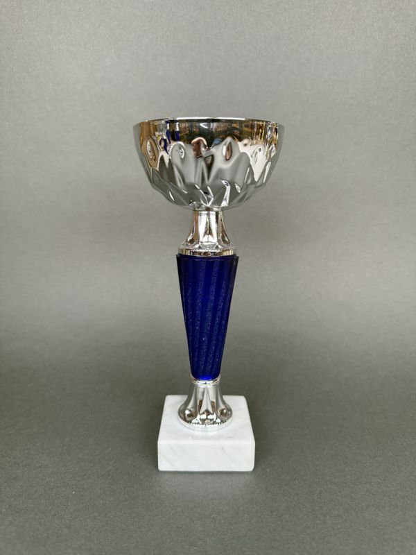 Pokal Ludvig, Silver-Blå, 205mm, Diameter 90mm