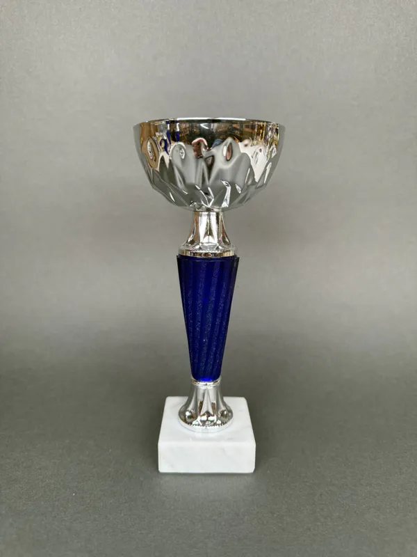 Pokal Ludvig, Silver-Blå, 205mm, Diameter 90mm