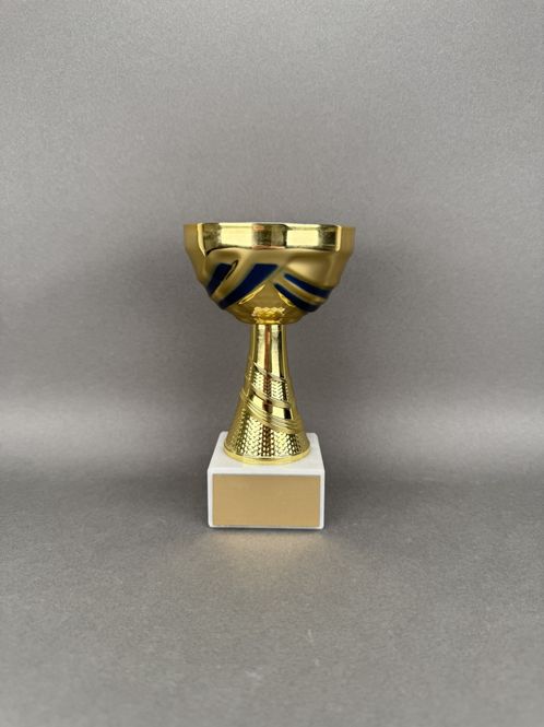 Huvudbild Pokal Oscar, Guld-Blå, 135mm, Diameter 80mm