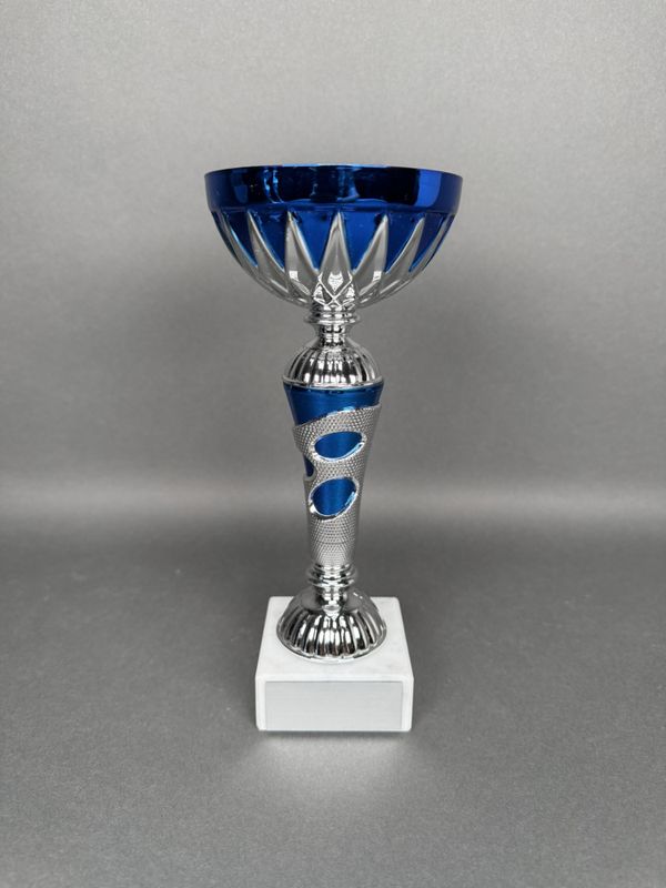 Pokal Signe, Silver-Blå, 245mm, Diameter 100mm