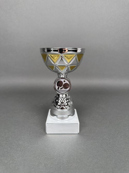 Huvudbild Pokal Fredrik, Silver-Guld, 134mm, Diameter 70mm