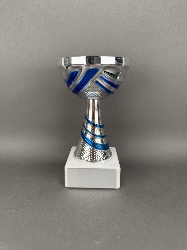 Pokal Lucas, Silver-Blå, 155mm, Diameter 90mm